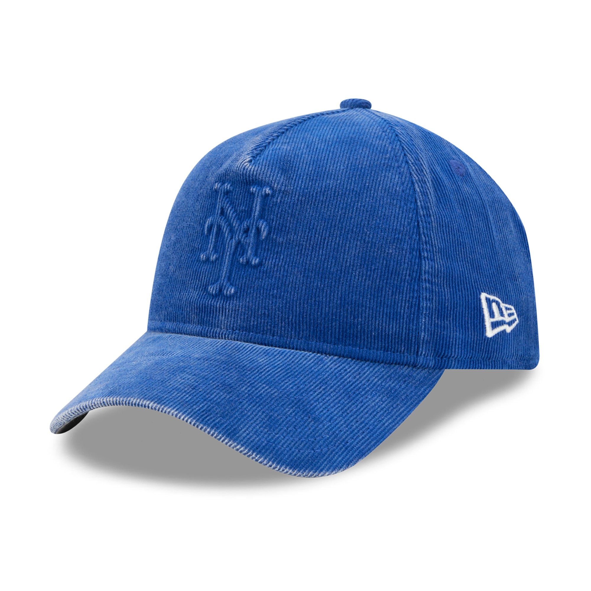 Casquette New Era Royal New York Mets 1986 World Series pour homme, en velours côtelé ton sur ton, modèle 9FORTY à monture A ajustable, avec écusson latéral.