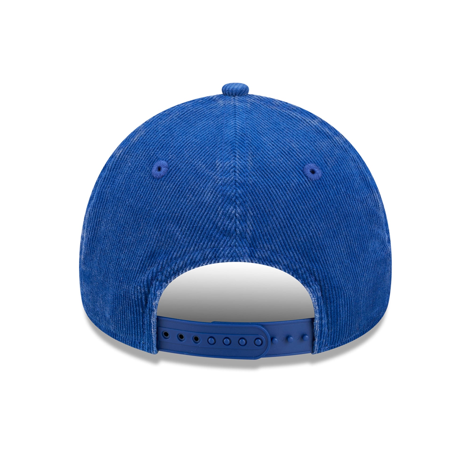 Casquette New Era Royal New York Mets 1986 World Series pour homme, en velours côtelé ton sur ton, modèle 9FORTY à monture A ajustable, avec écusson latéral.