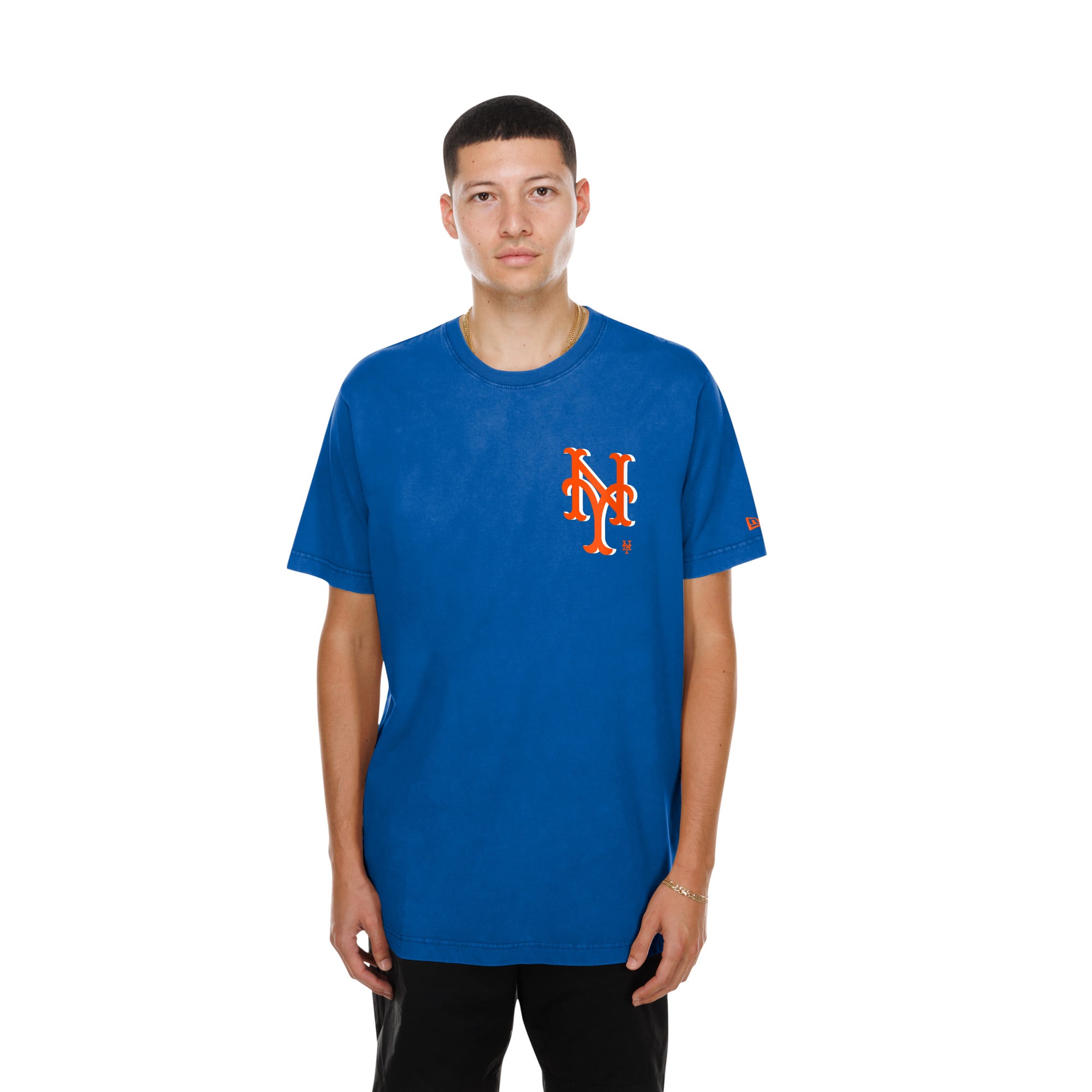 T-shirt homme New Era Royal York Mets avec logo dessin animé