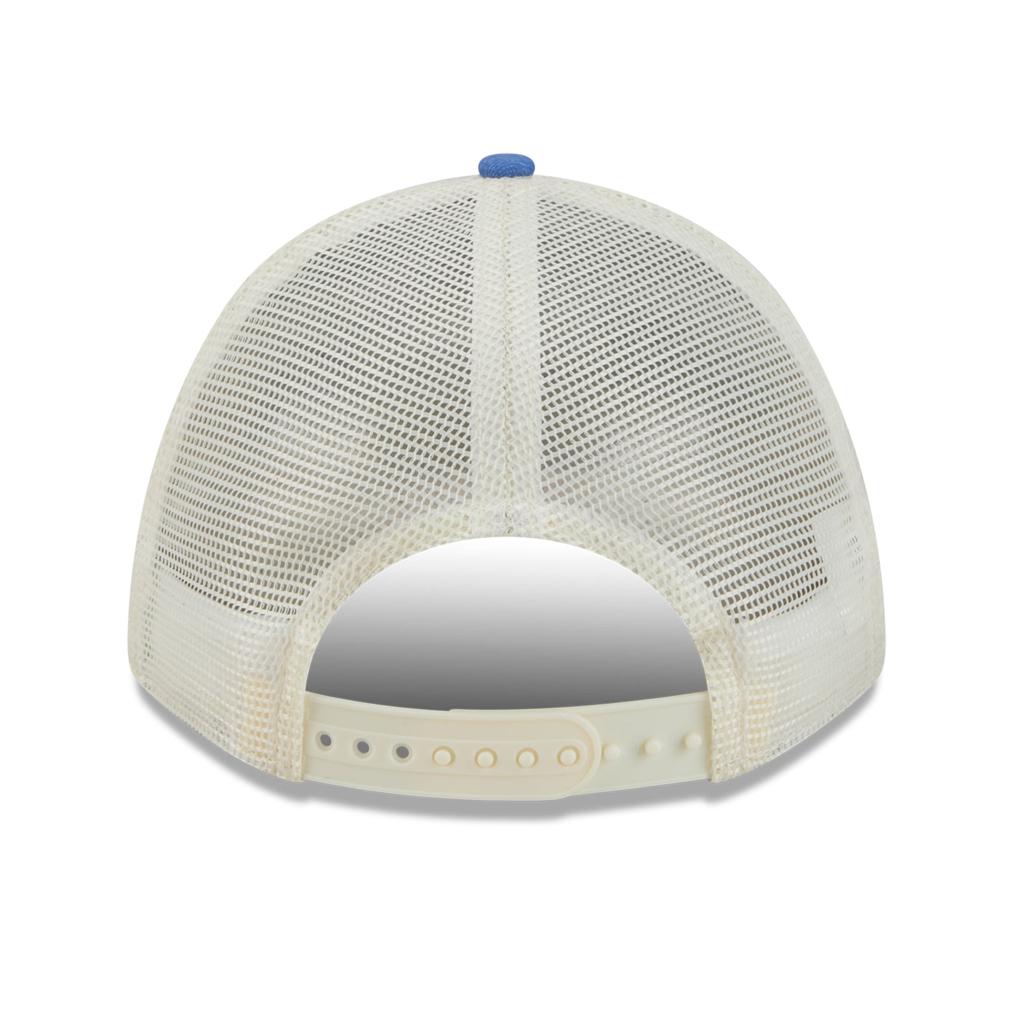 Casquette trucker ajustable New Era Royal New York Mets Fan 9FORTY A-Frame pour homme