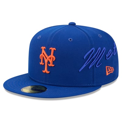 New York Mets New Era Side Script 59FIFTY Fitted Hat - Royal