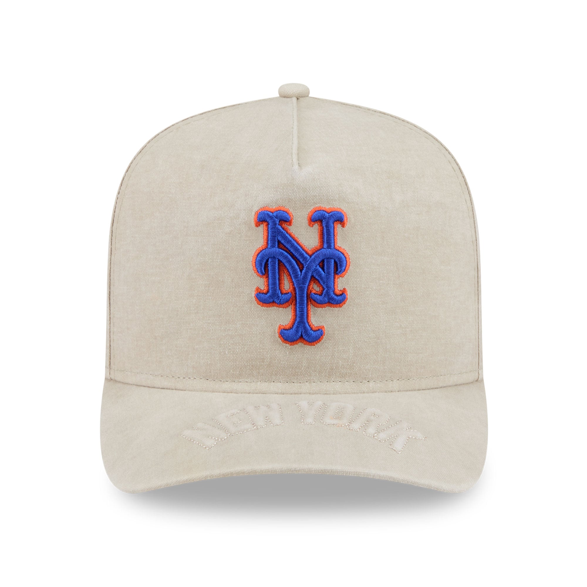 Casquette snapback New Era beige New York Mets pour homme, modèle 9FIFTY A-Frame.