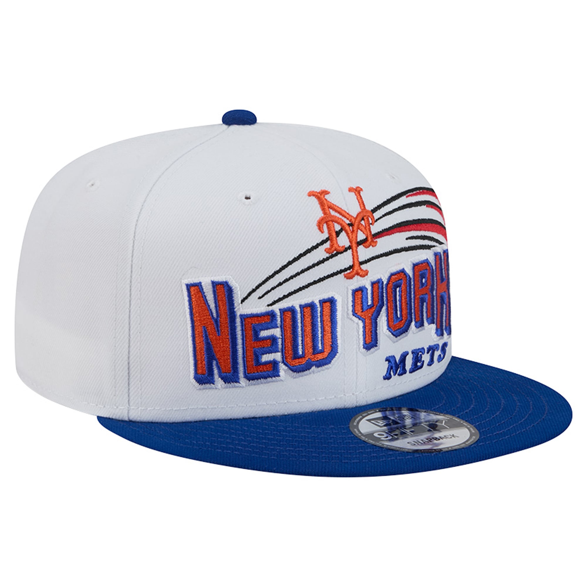 Casquette snapback New Era blanche New York Mets Retro Sweep 9FIFTY pour homme