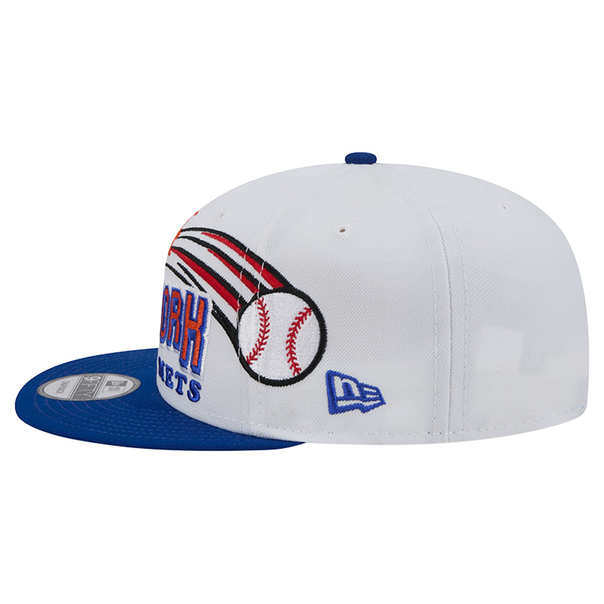 Casquette snapback New Era blanche New York Mets Retro Sweep 9FIFTY pour homme