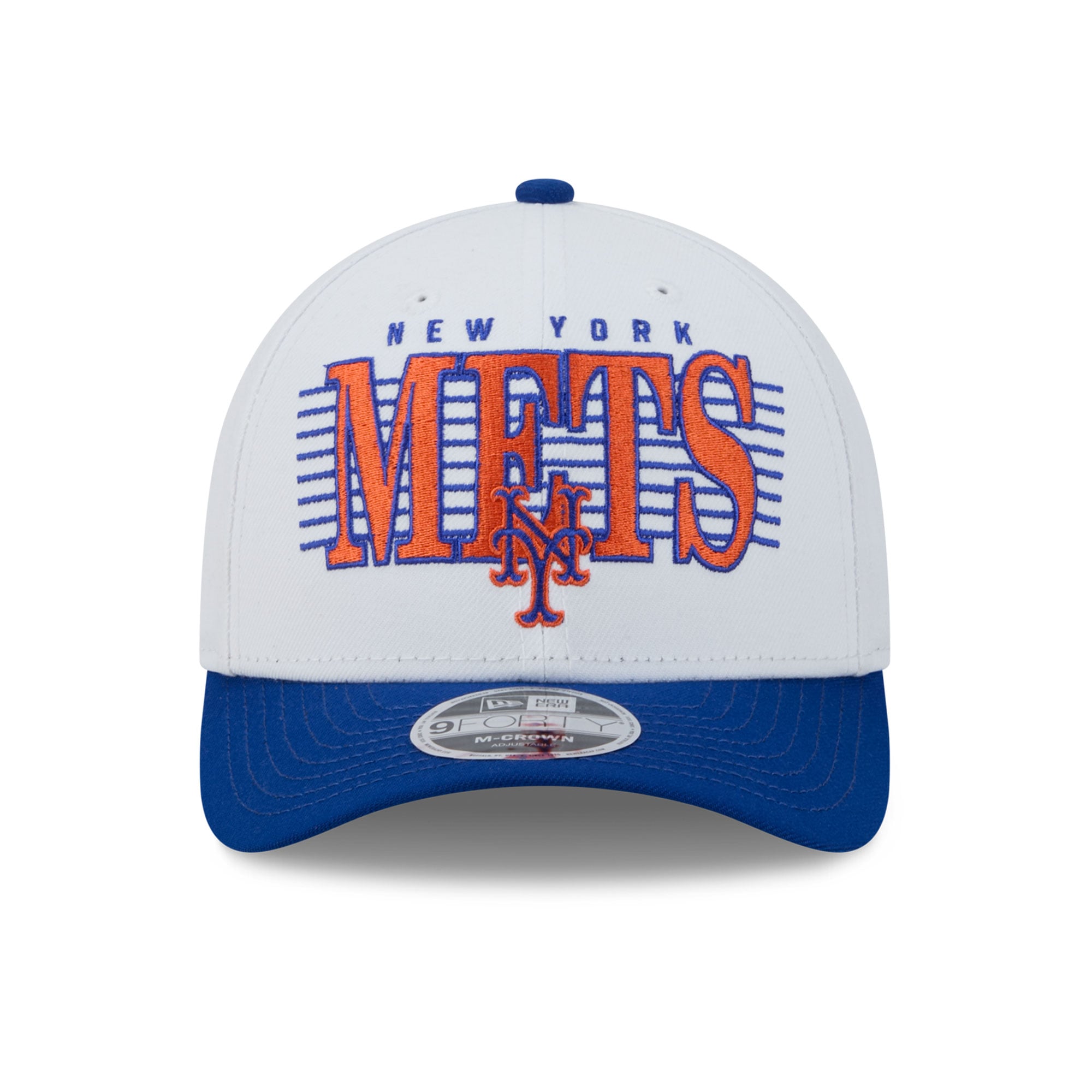 Men's New Era White/Royal New York Mets Loyal 9FORTY M-Crown Adjustable Hat