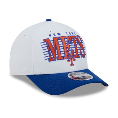 New York Mets New Era Loyal 9FORTY M-Crown Adjustable Hat - White/Royal