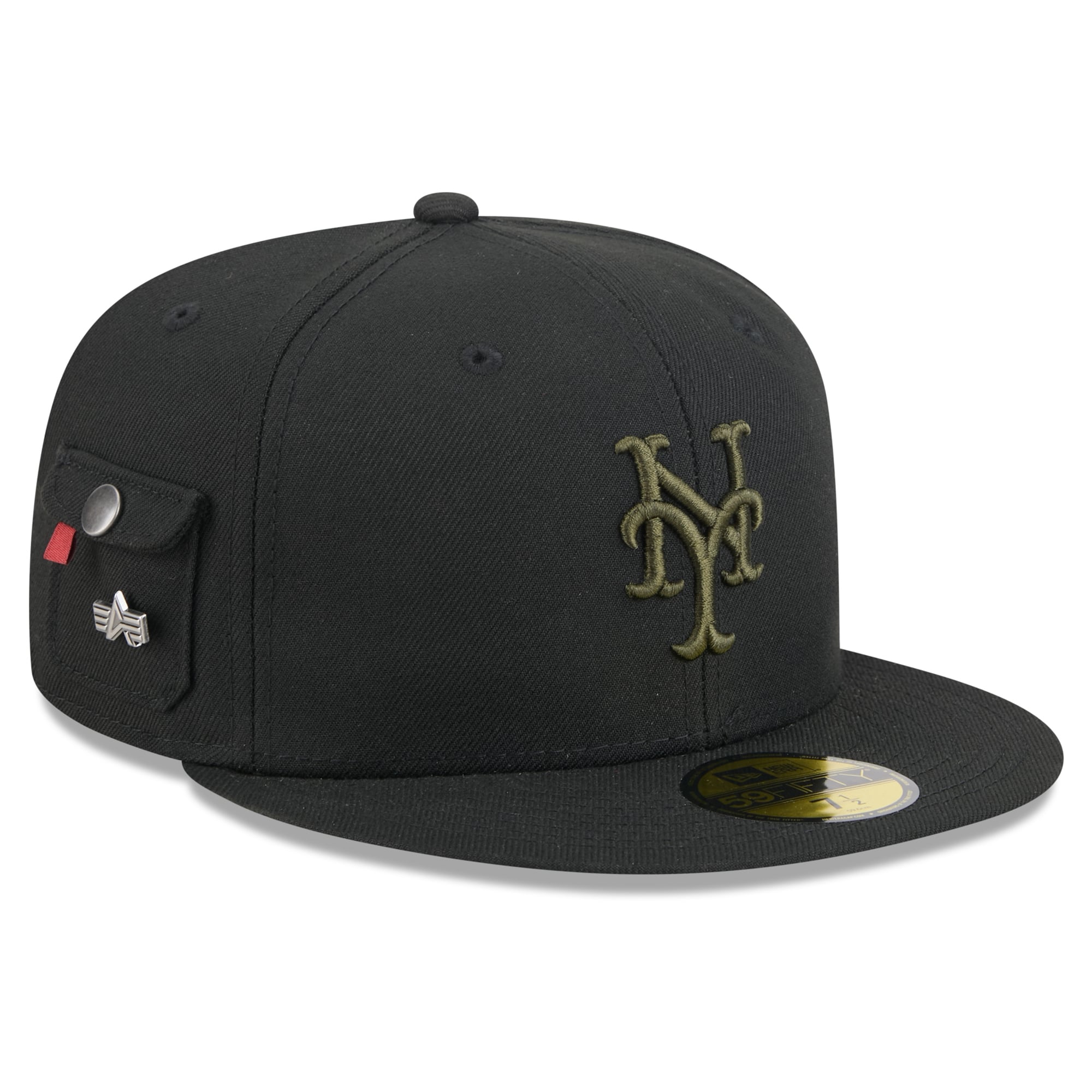 Casquette ajustée New Era x Alpha Industries noire York Mets 59FIFTY pour homme