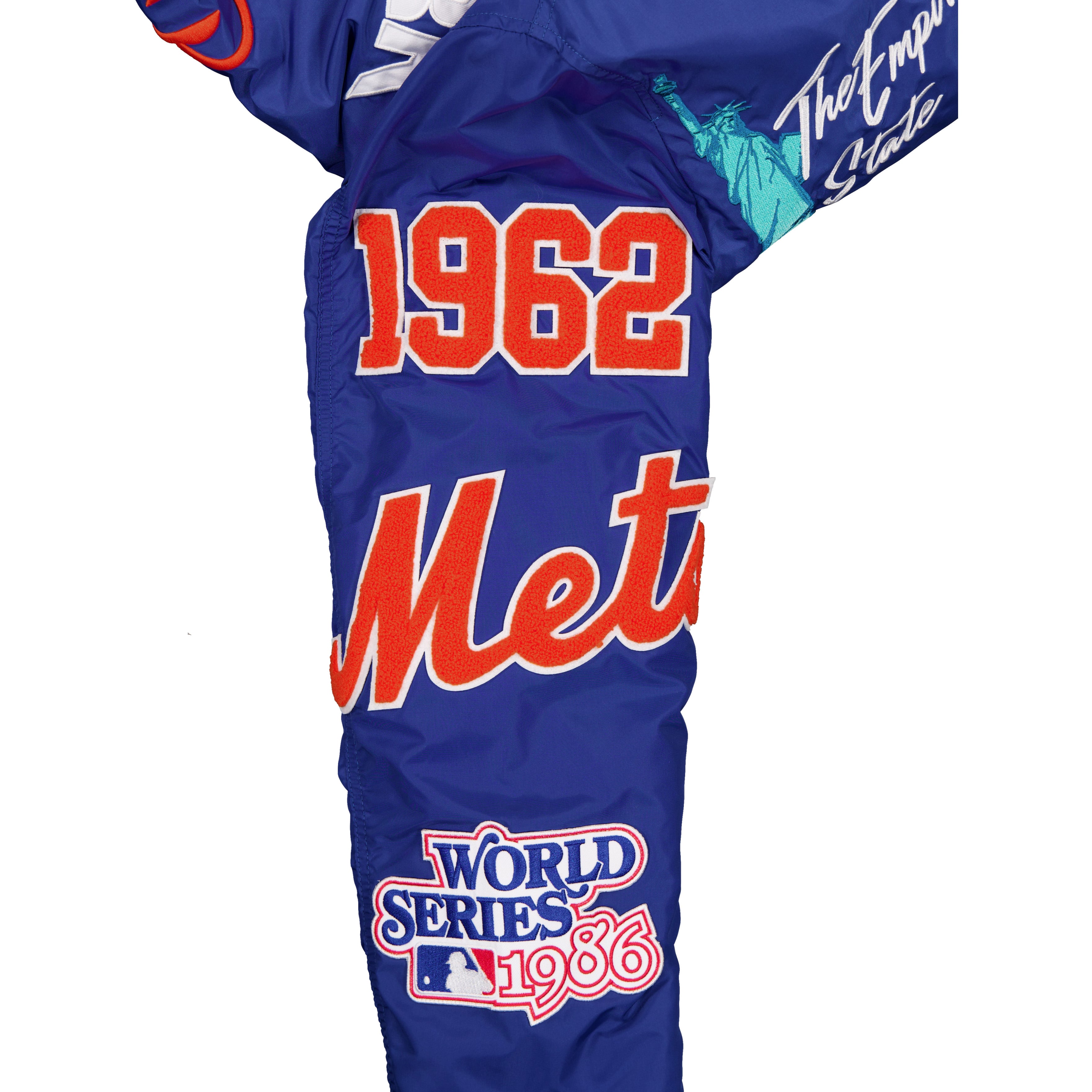 Veste bomber zippée intégrale New Era x Alpha Industries Royal York Mets MA-1 pour homme