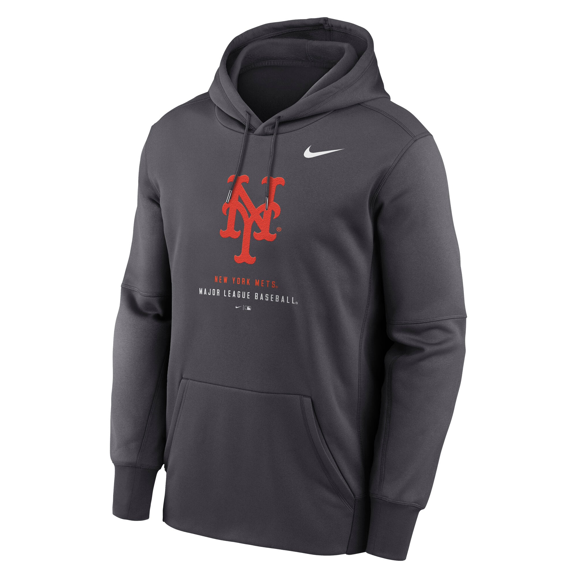 Sweat à capuche Nike Therma-FIT anthracite New York Mets pour homme