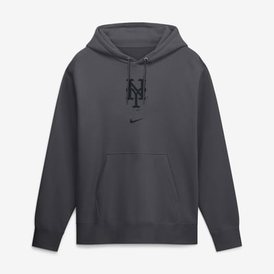 New York Mets Nike Washed Club Fleece Hoodie - Anthracite
