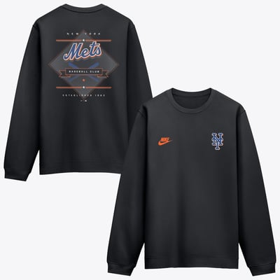 New York Mets Nike Cooperstown Diamond Sweatshirt - Black