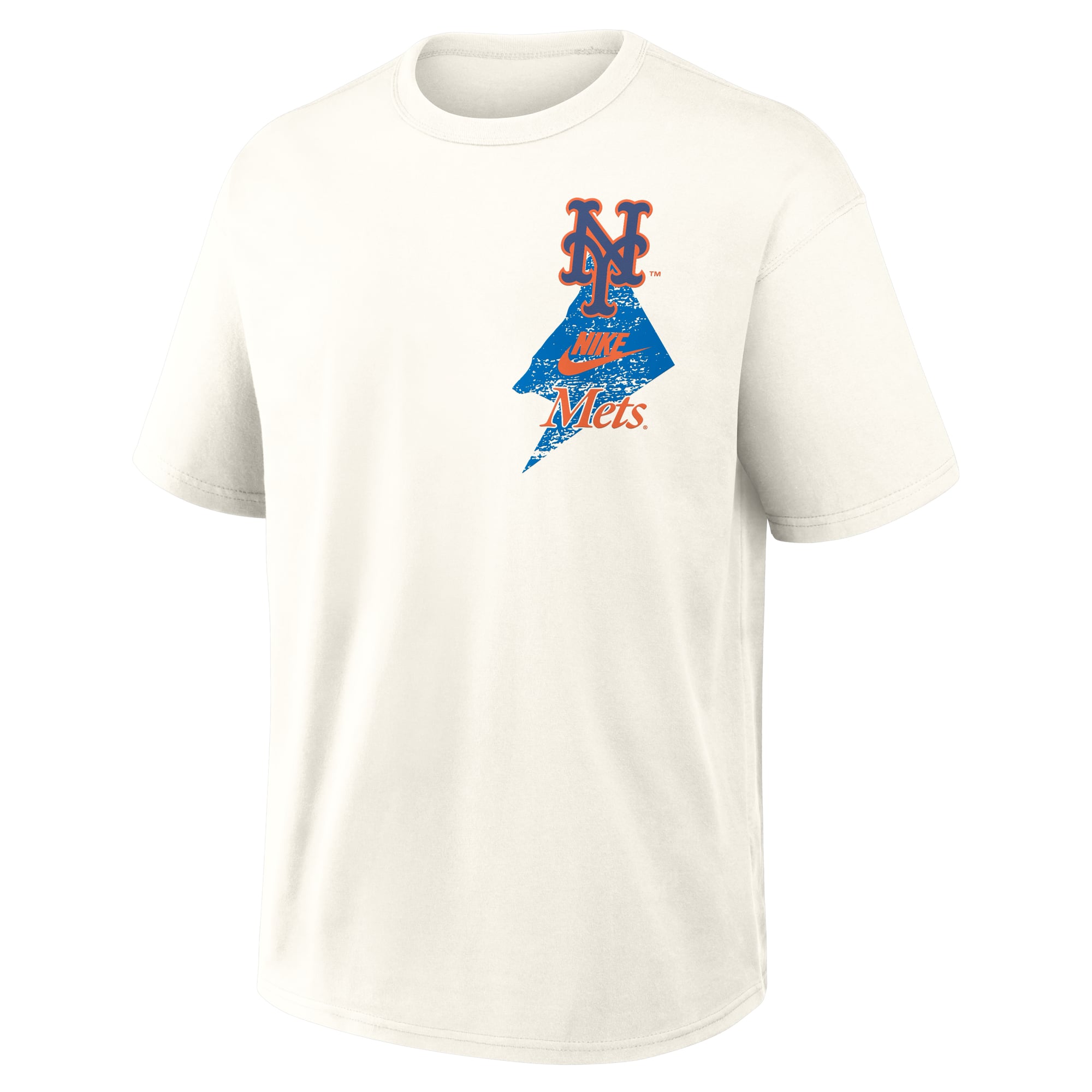 Men's Nike Cream New York Mets Max90 Arch Heavyweight T-Shirt