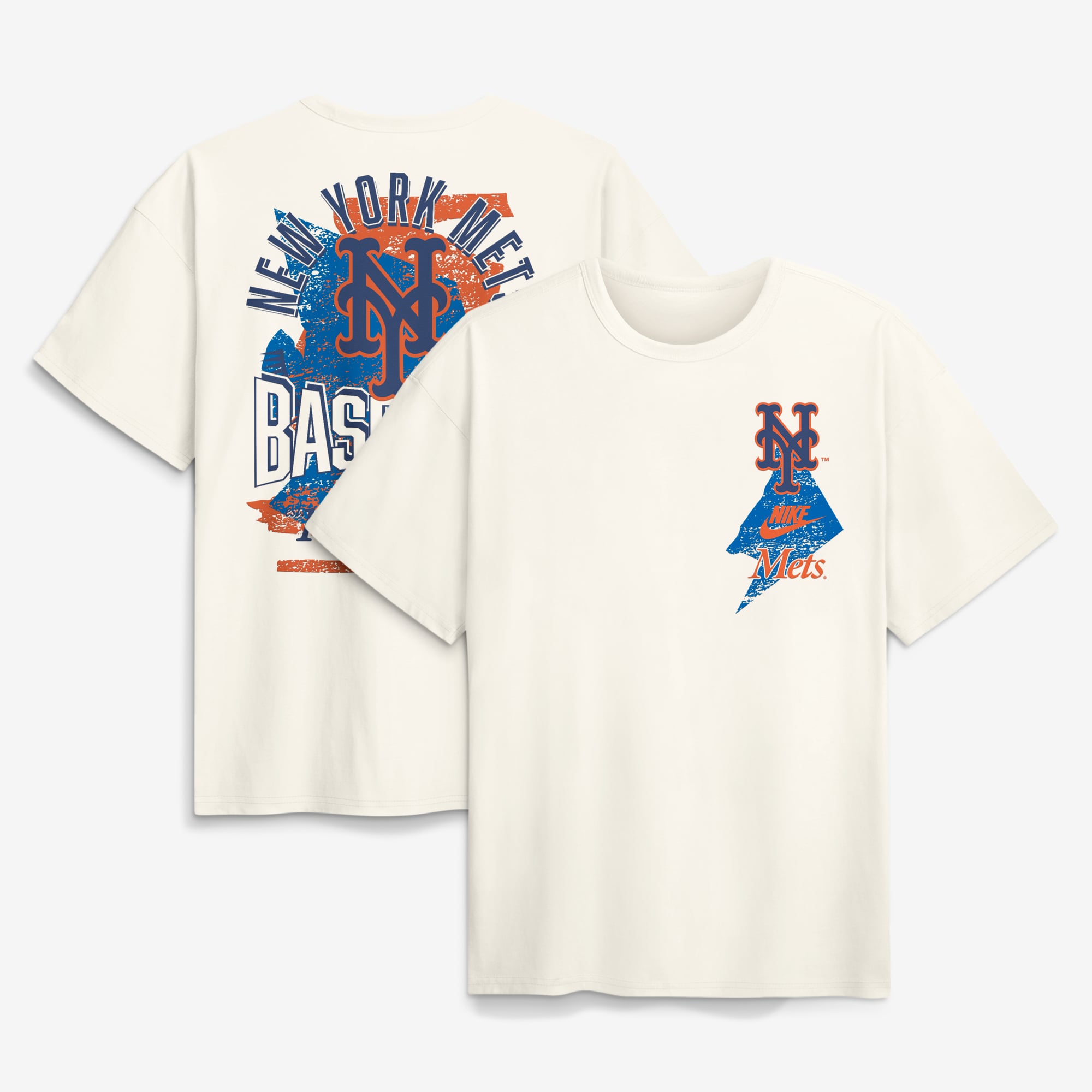 Men's Nike Cream New York Mets Max90 Arch Heavyweight T-Shirt