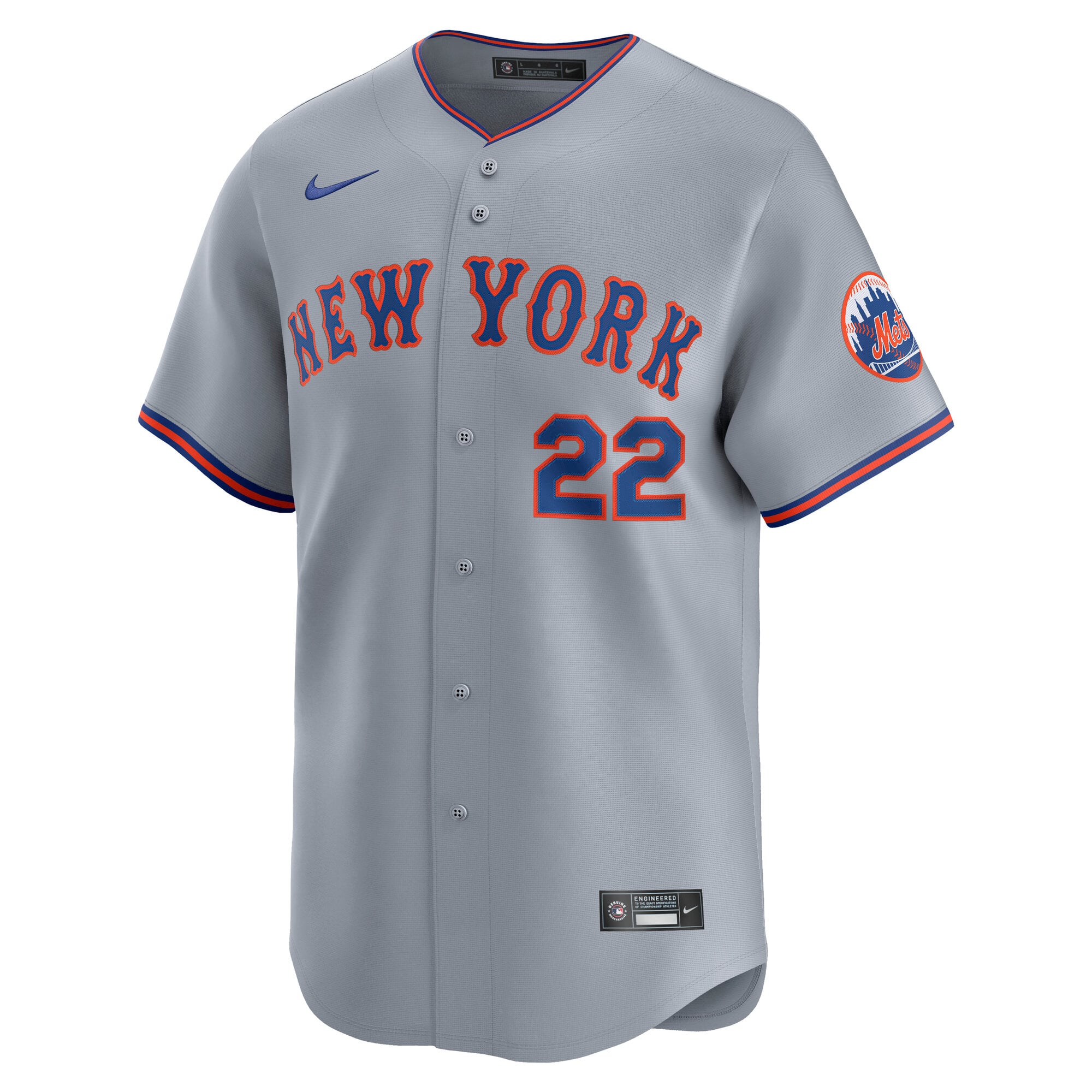 Men's Nike Juan Soto Gray New York Mets Road Limited Player Jersey