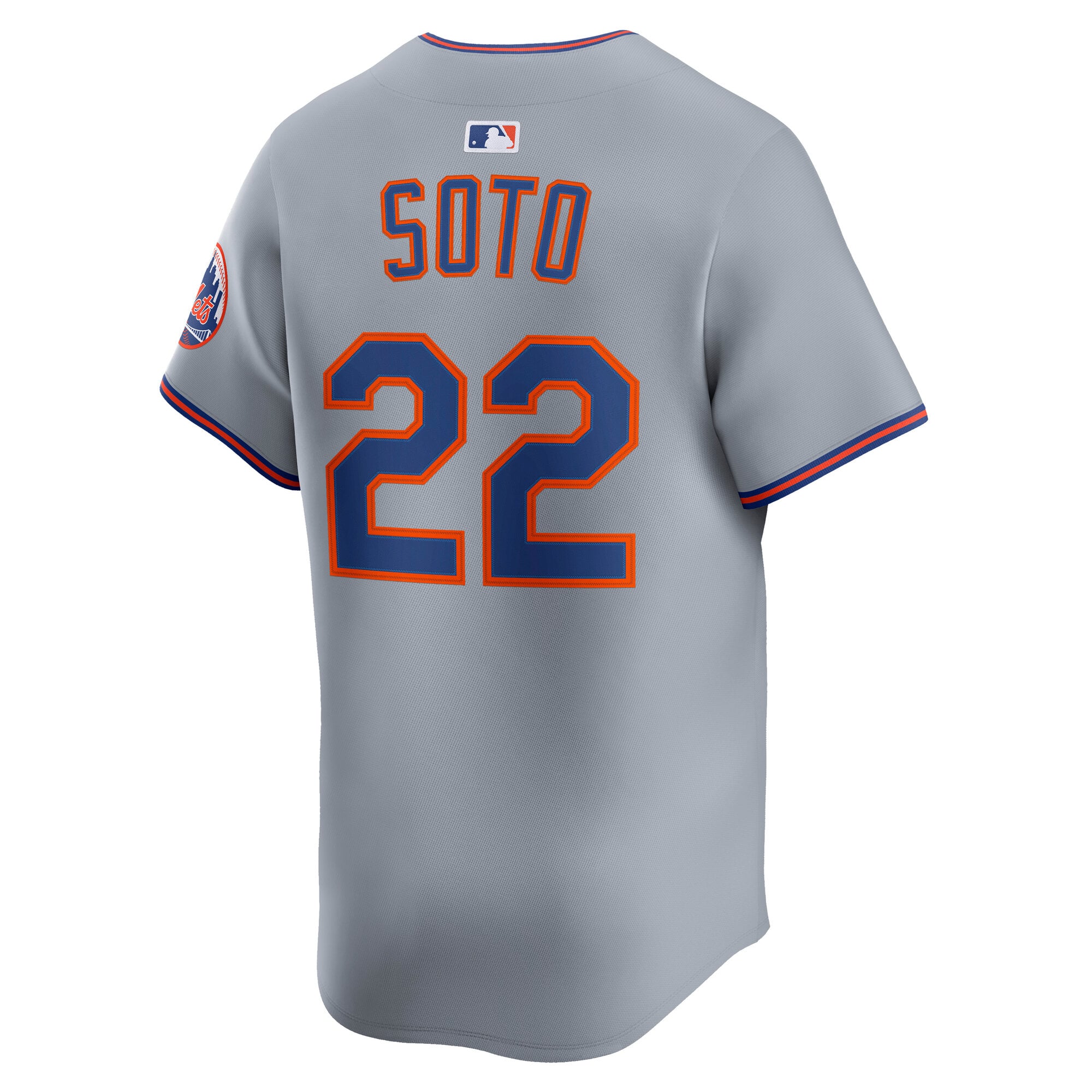Men's Nike Juan Soto Gray New York Mets Road Limited Player Jersey