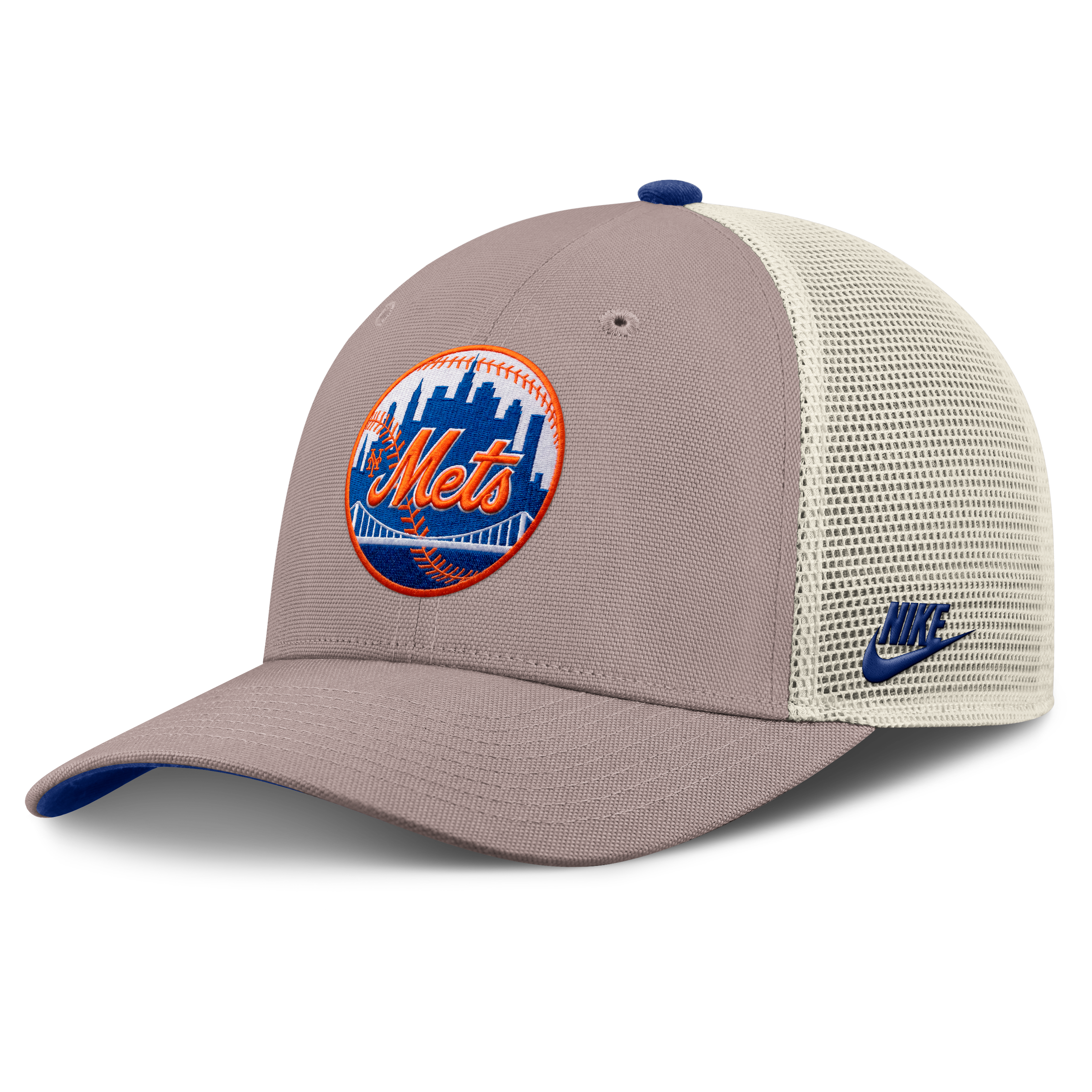 Casquette trucker ajustable Nike kaki New York Mets Cooperstown Rise pour homme