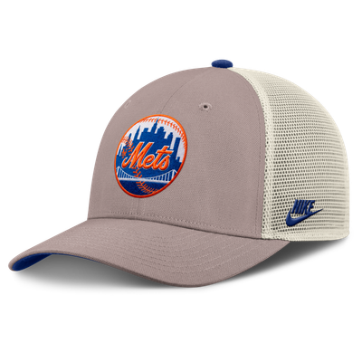 New York Mets Nike Rise Adjustable Trucker Hat - Khaki