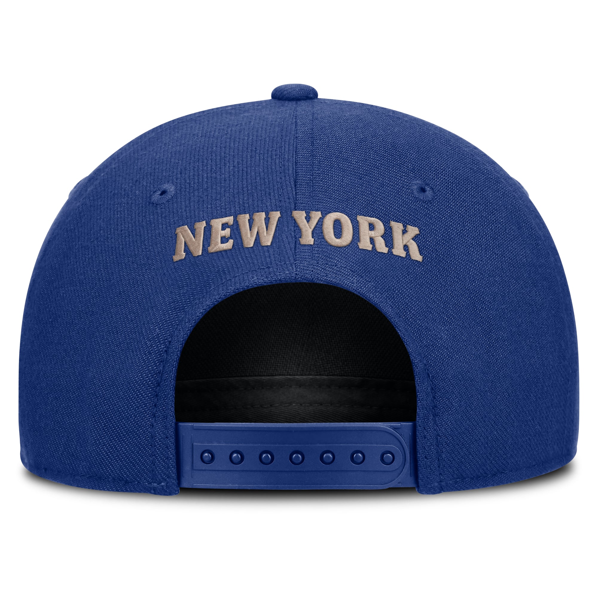 Casquette ajustable Nike pour homme, marron clair/bleu roi, New York Mets Cooperstown Rise, modèle A-Frame