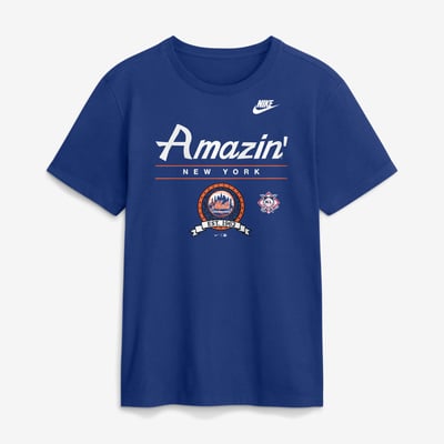 New York Mets Nike Cooperstown Graphic T-Shirt - Royal