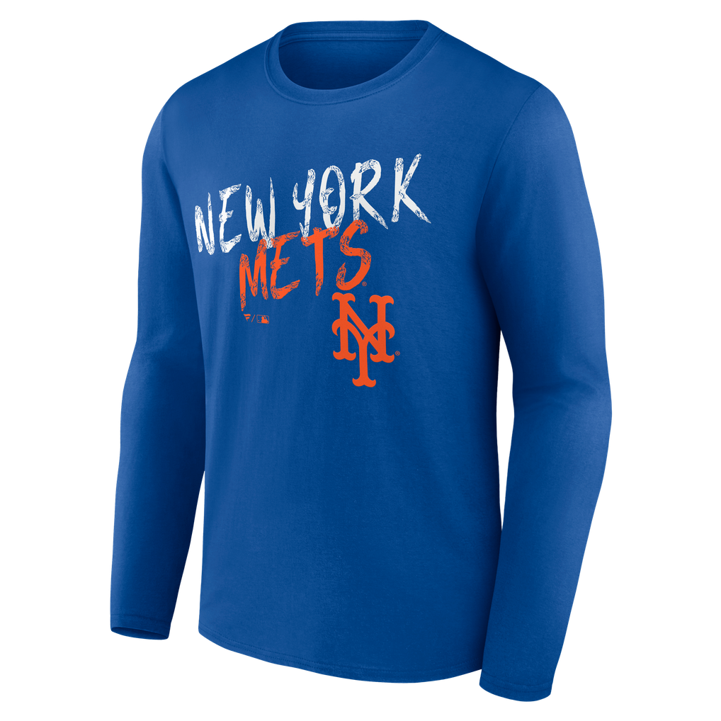 New York Mets  Hustle Personalized Name & Number Long Sleeve T-Shirt - Royal