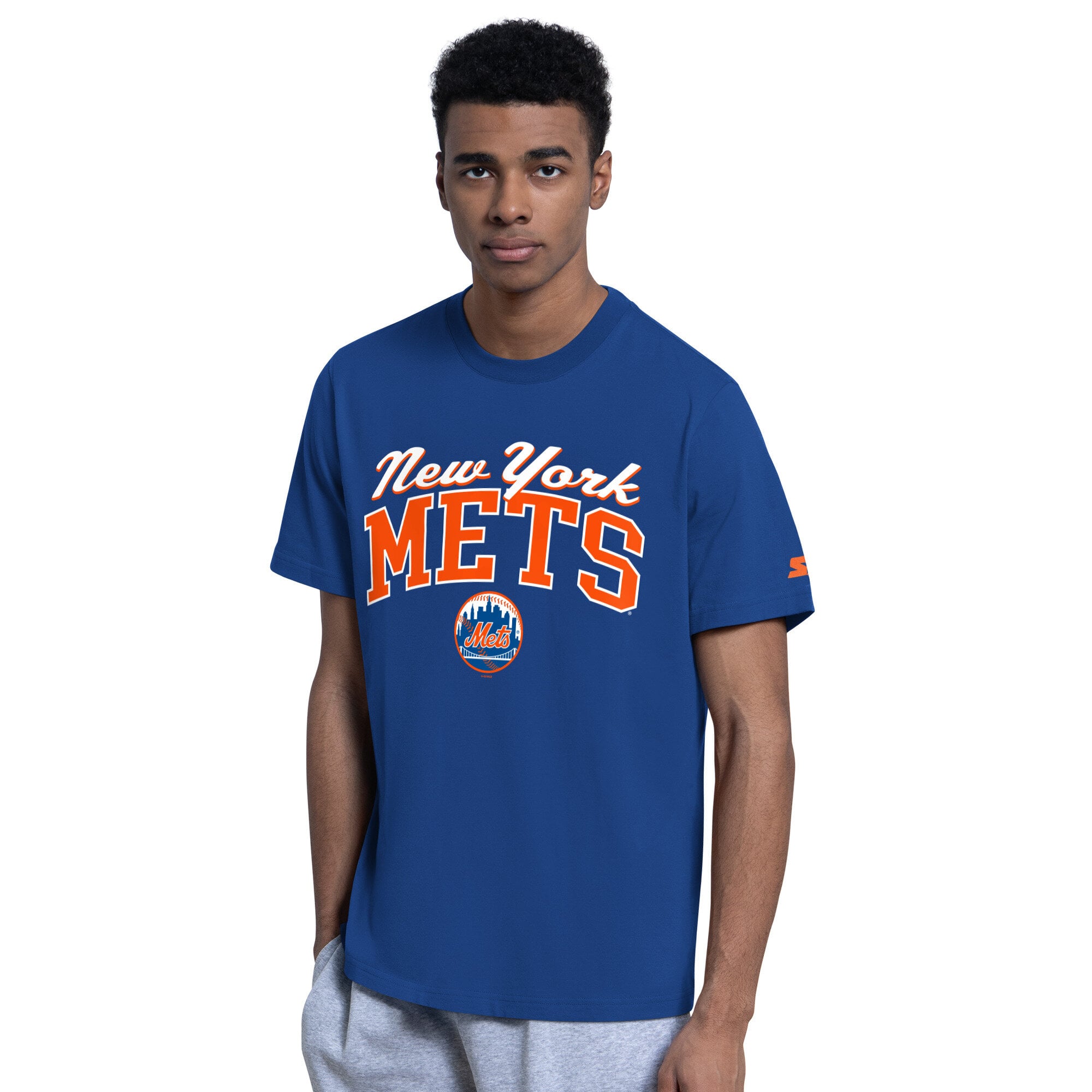 Ensemble sweat à capuche et t-shirt Starter Royal New York Mets pour homme