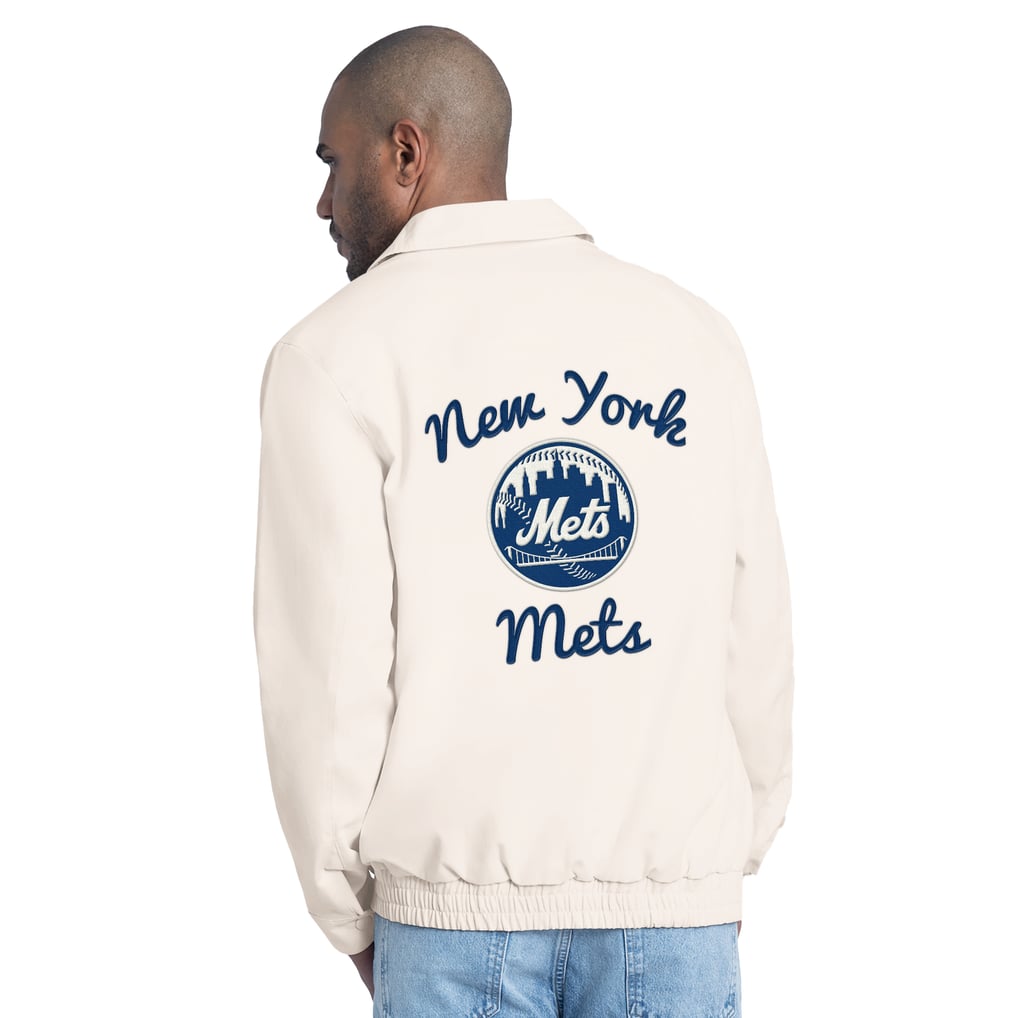 Veste légère zippée pour homme New York Mets Starter Franchise - Blanche