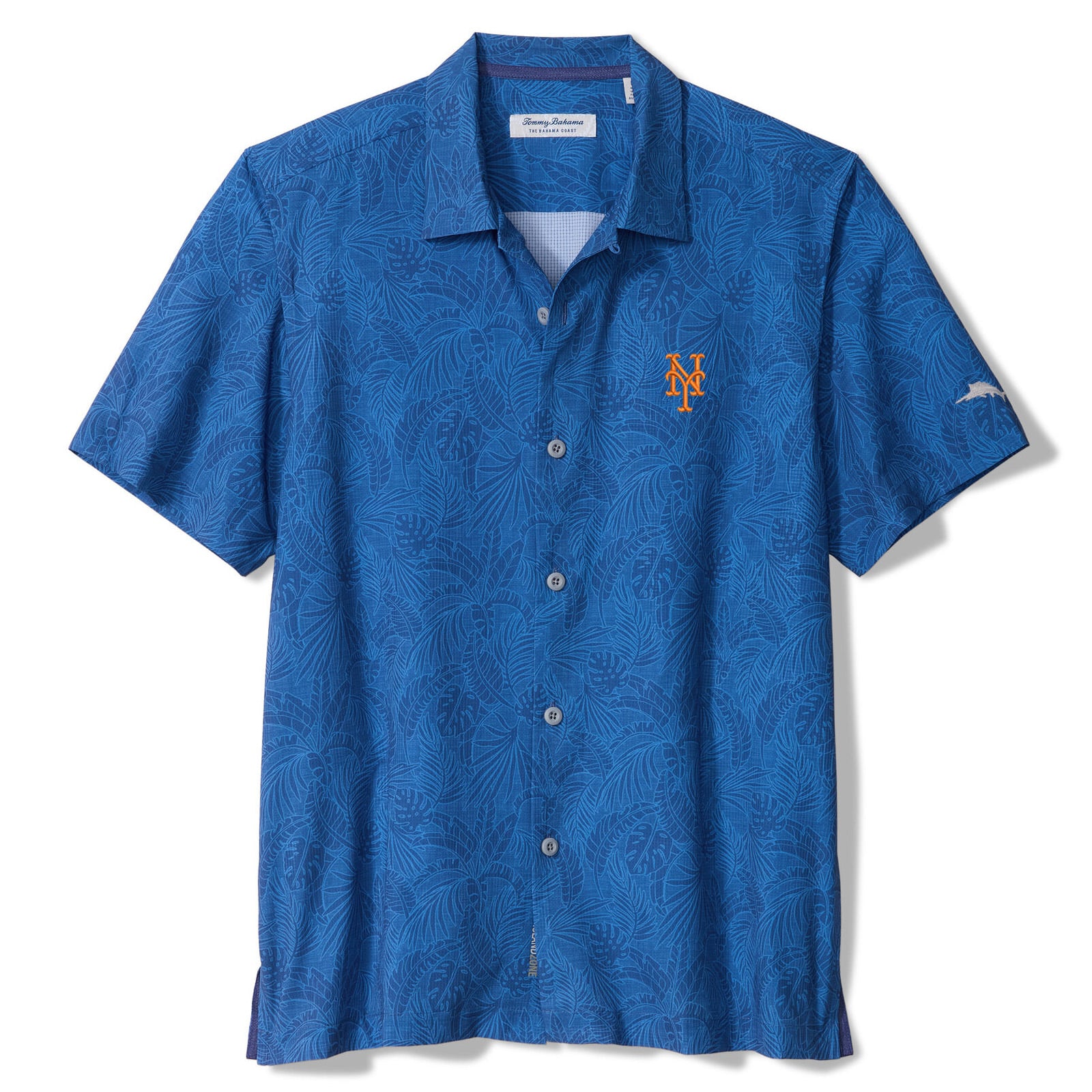 Chemise boutonnée Tommy Bahama Royal New York Mets Saltwater Fronds IslandZone pour homme