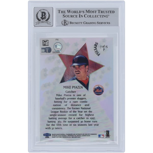 Mike Piazza New York Mets Autographed 1999 Fleer Brilliants 