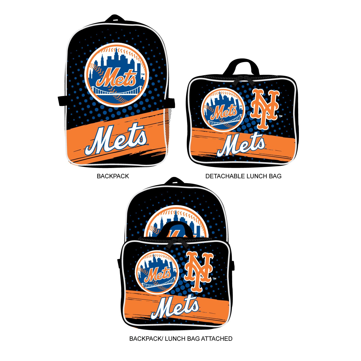 Ensemble sac à dos et boîte à lunch MOJO New York Mets (2 pièces)