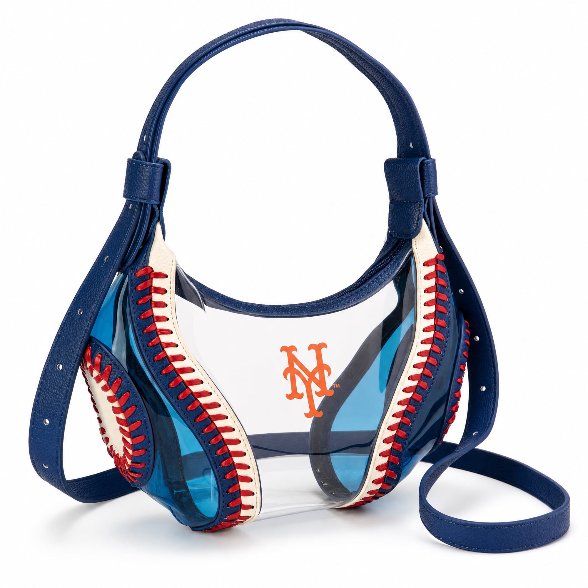 Montana West New York Mets Clear Slouchy Shoulder Bag