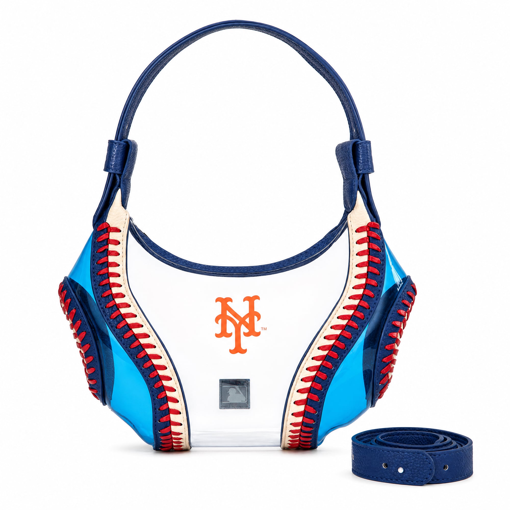 Montana West New York Mets Clear Slouchy Shoulder Bag