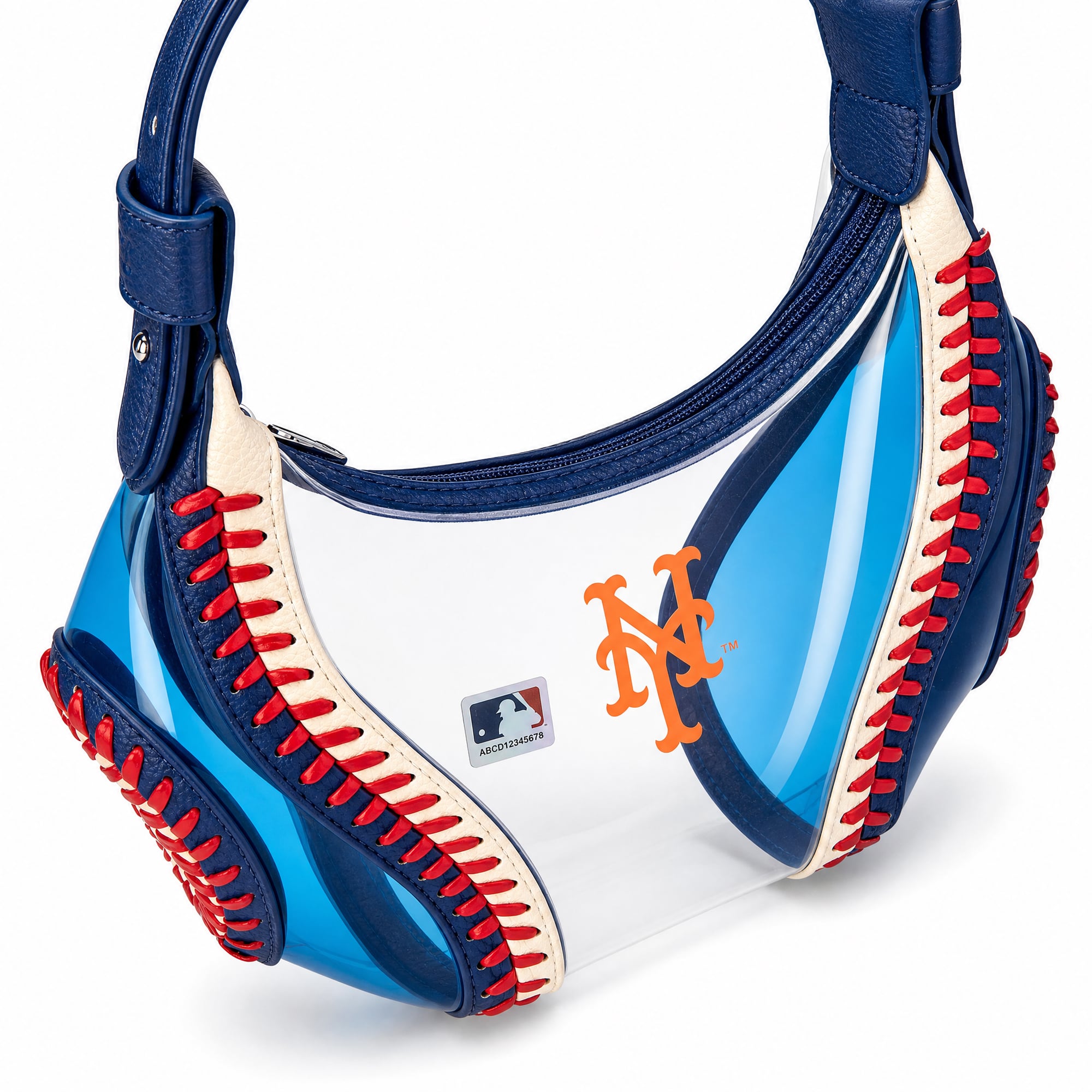 Montana West New York Mets Clear Slouchy Shoulder Bag