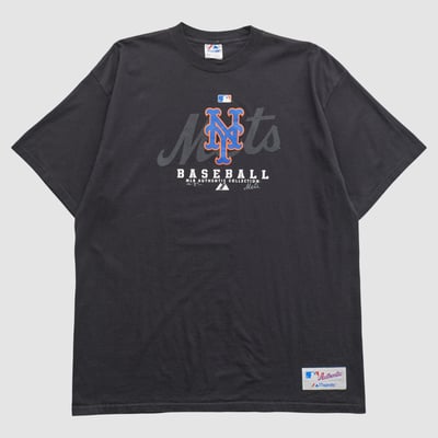 New York Mets Majestic 2000s T-shirt - Black - 2XL by Fanatics Real Vintage