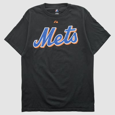 New York Mets Majestic 2000s T-shirt - Black - S by Fanatics Real Vintage