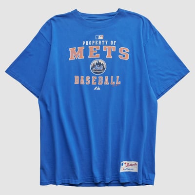 New York Mets Majestic 2010s T-shirt - Blue - L by Fanatics Real Vintage