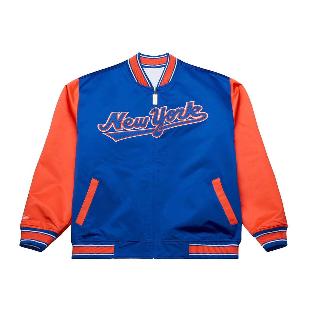 New York Mets White & Royal Reversible Satin Full-Zip Jacket