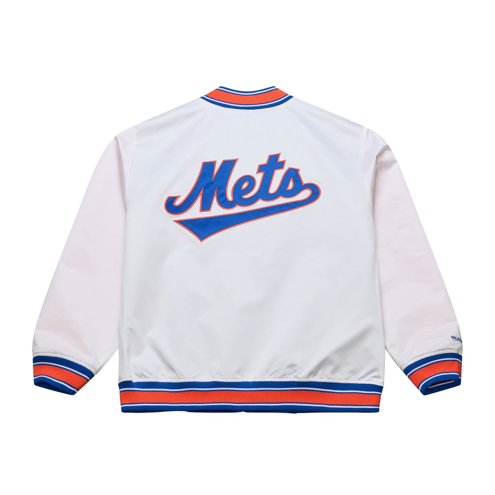New York Mets White & Royal Reversible Satin Full-Zip Jacket