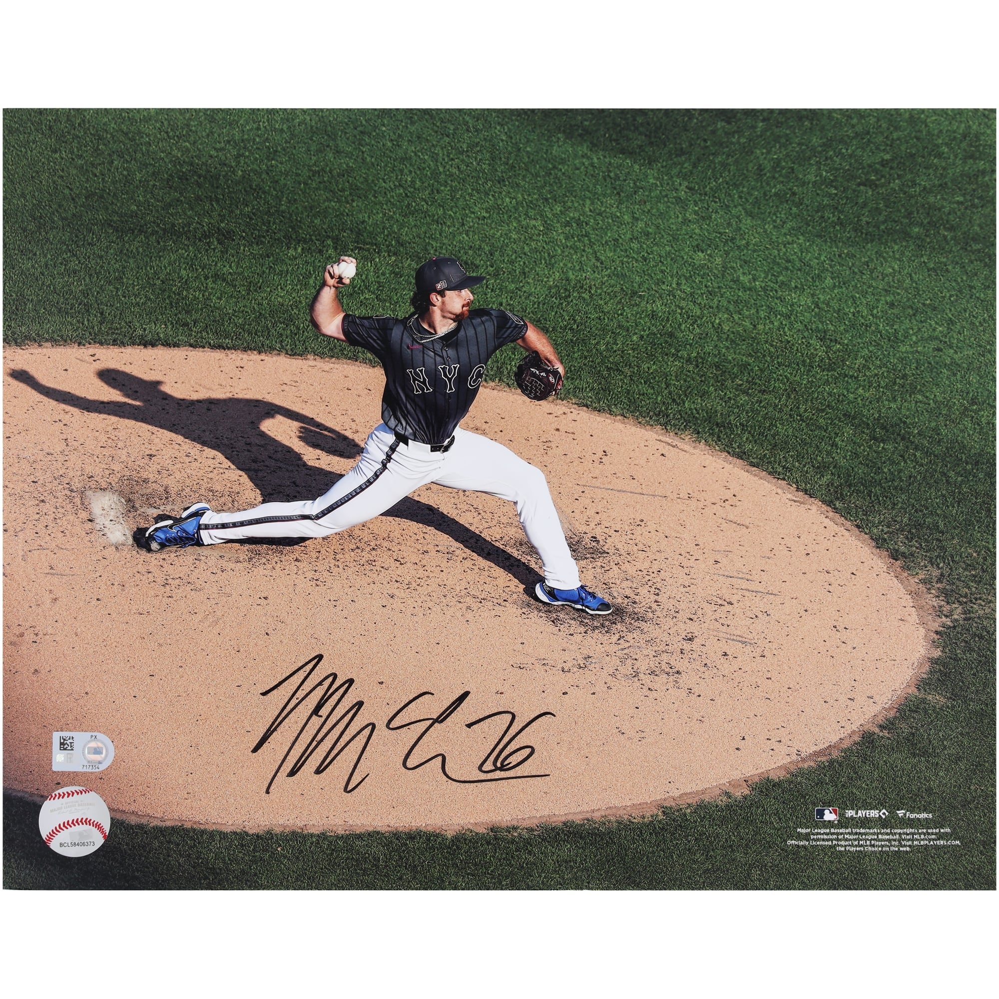 Nolan McLean New York Mets Autographed 11" x 14" MLB Debut Pitching Photograph