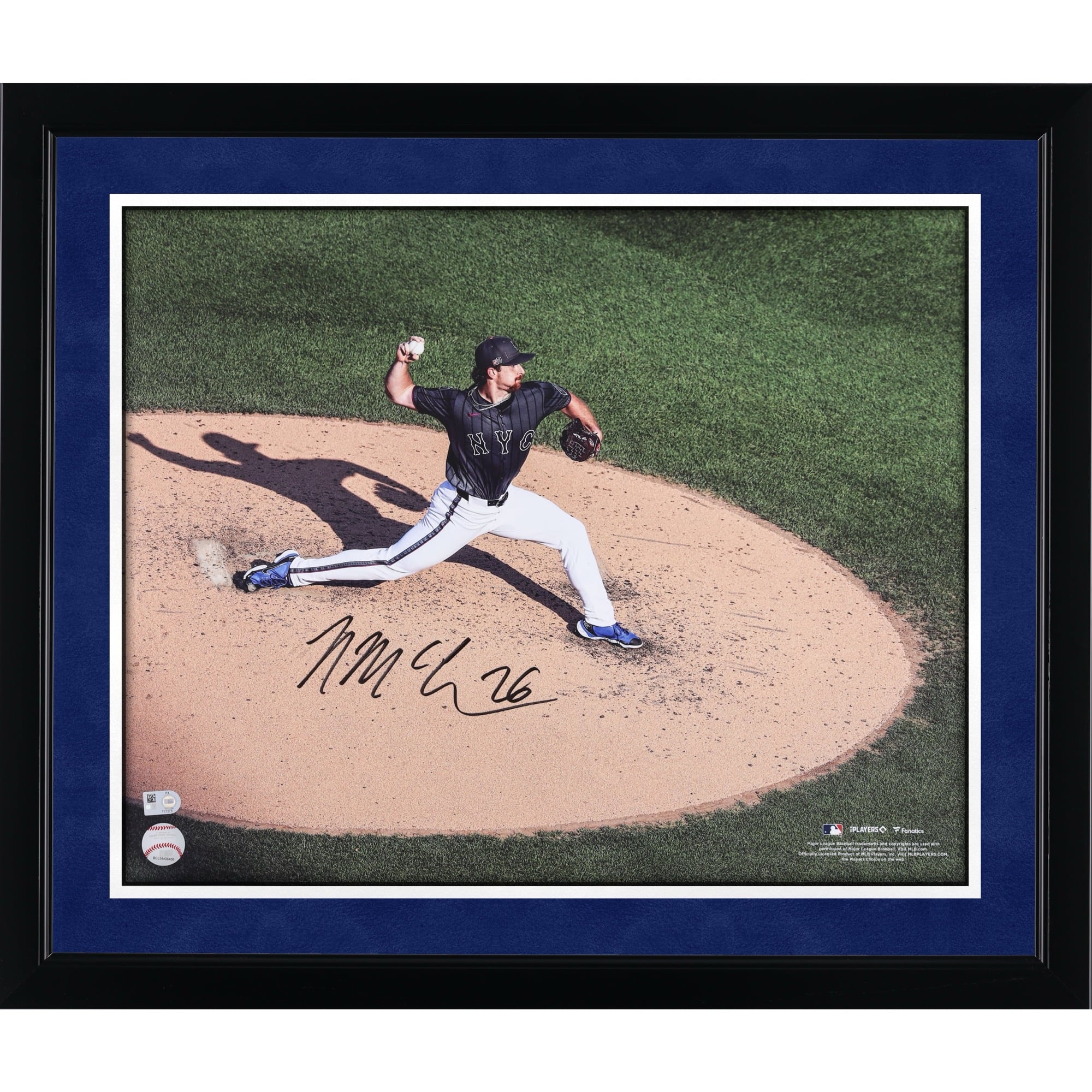 Nolan McLean New York Mets Autographed 16" x 20" MLB Debut Pitching Photograph