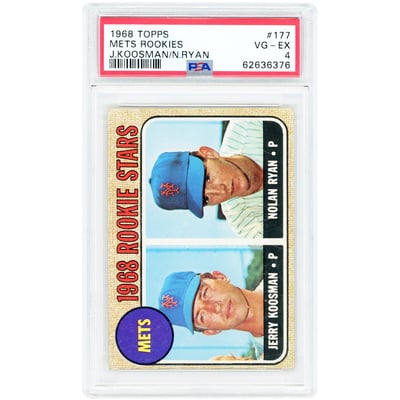 Nolan Ryan New York Mets 1968 Topps #177 PSA Authenticated 4 Rookie Card
