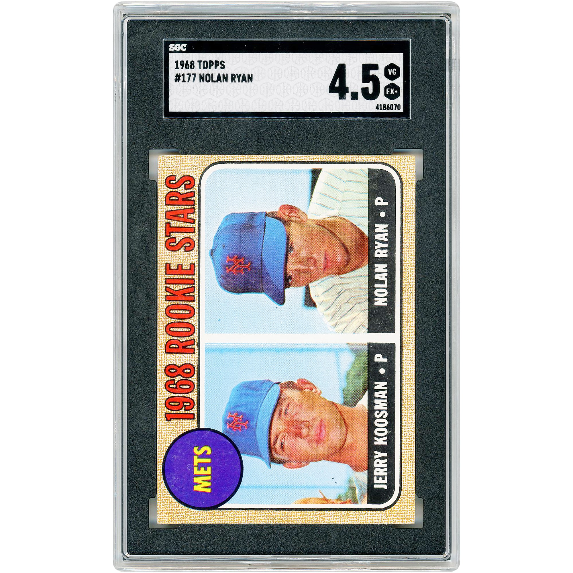 Carte de recrue Nolan Ryan, New York Mets, 1968 Topps n° 177, authentifiée SGC, note 4,5