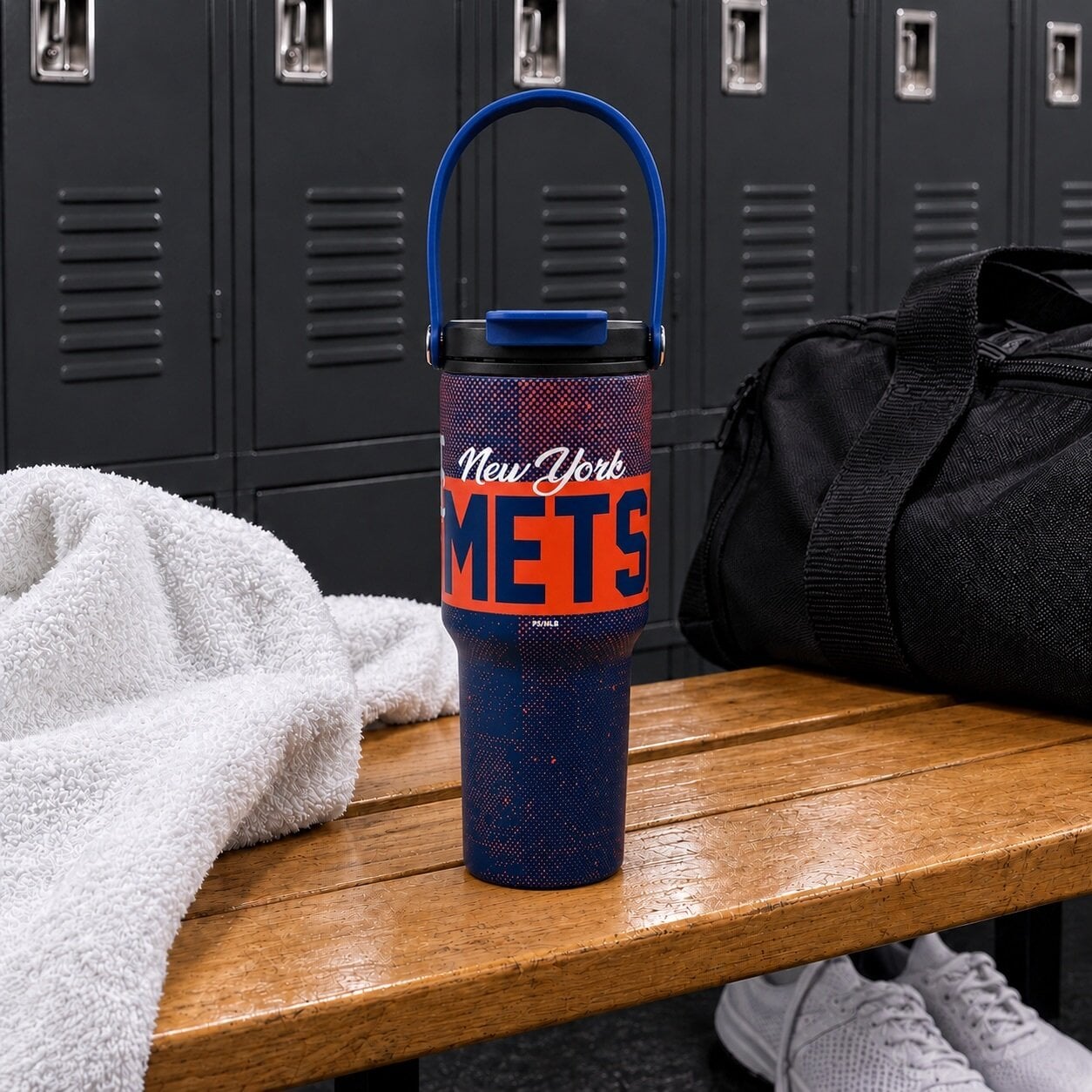 Pegasus New York Mets 24oz. Speckled Gradient Stainless Steel Dual Top Water Bottle