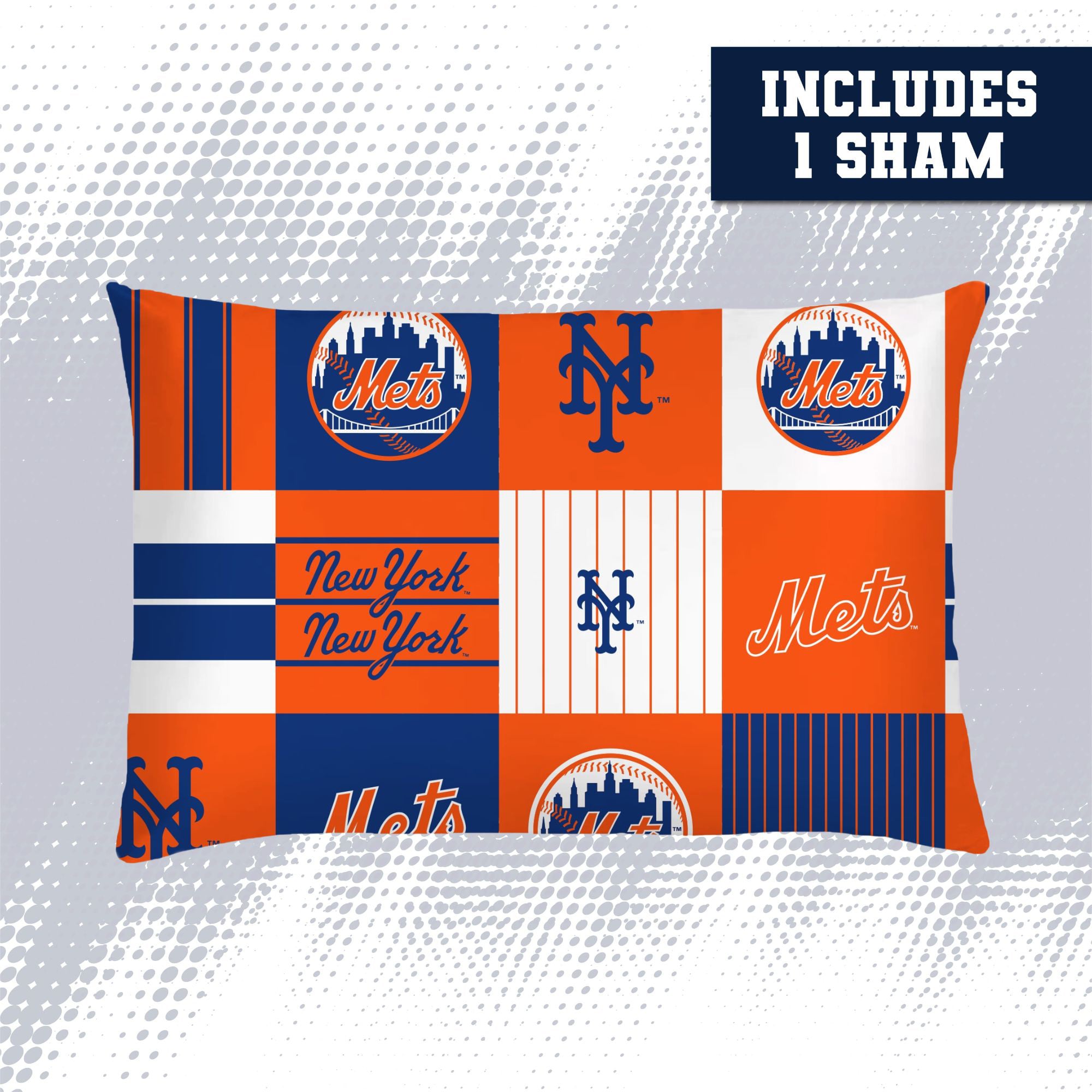 Pegasus New York Mets Patchwork Plaid Two-Piece Twin/Twin XL Bed in a Bag Set