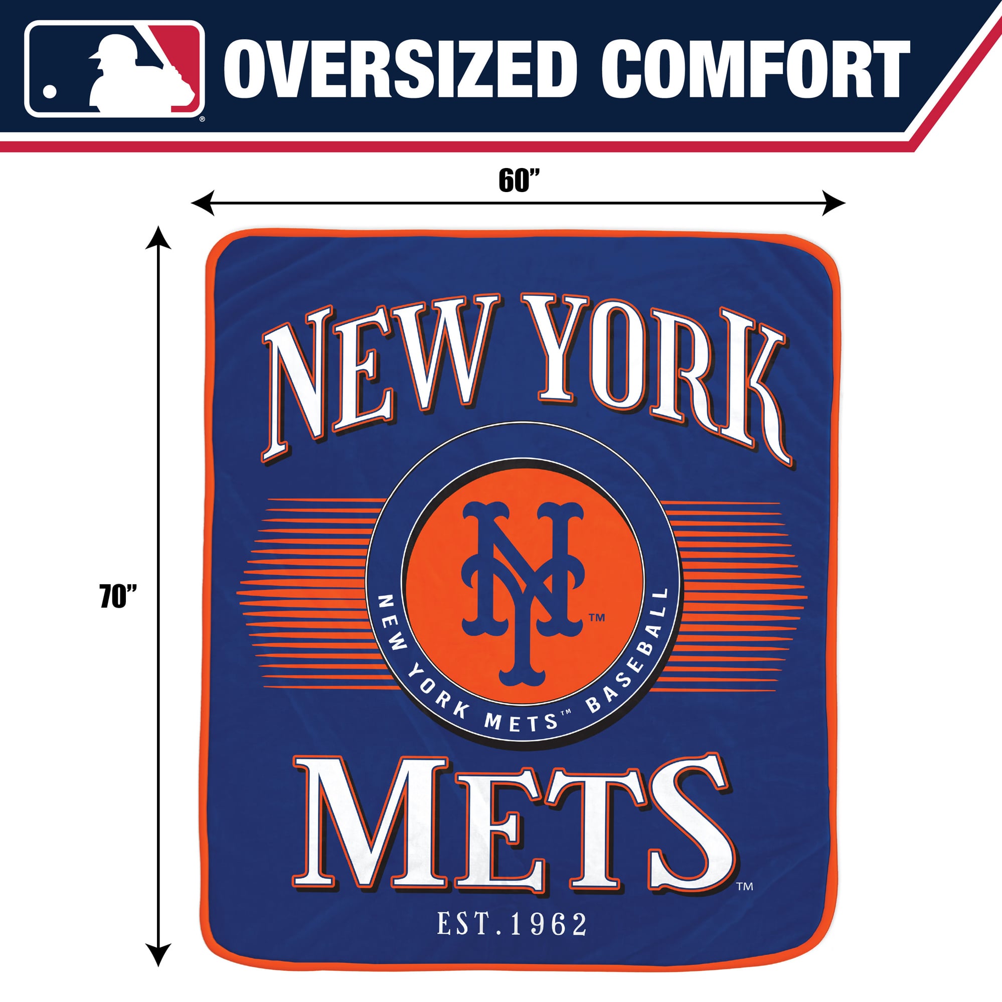 Couverture ultra douce Pegasus New York Mets Spotlight Arch 60" x 70"