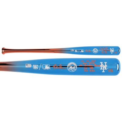 Pete Alonso New York Mets Autographed Fanatics Authentic Big Time Bats Chrome Bat with Multiple Inscriptions - Limited Edition #1/5