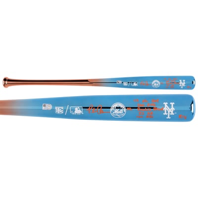 Pete Alonso New York Mets Autographed Fanatics Authentic Big Time Bats Chrome Bat with Multiple Inscriptions - Limited Edition #5/5