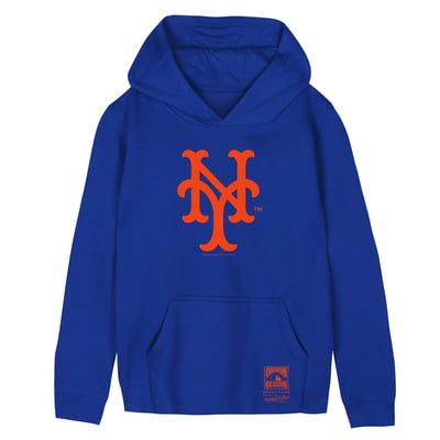  New York Mets Mitchell & Ness Preschool Retro Logo Hoodie - Royal