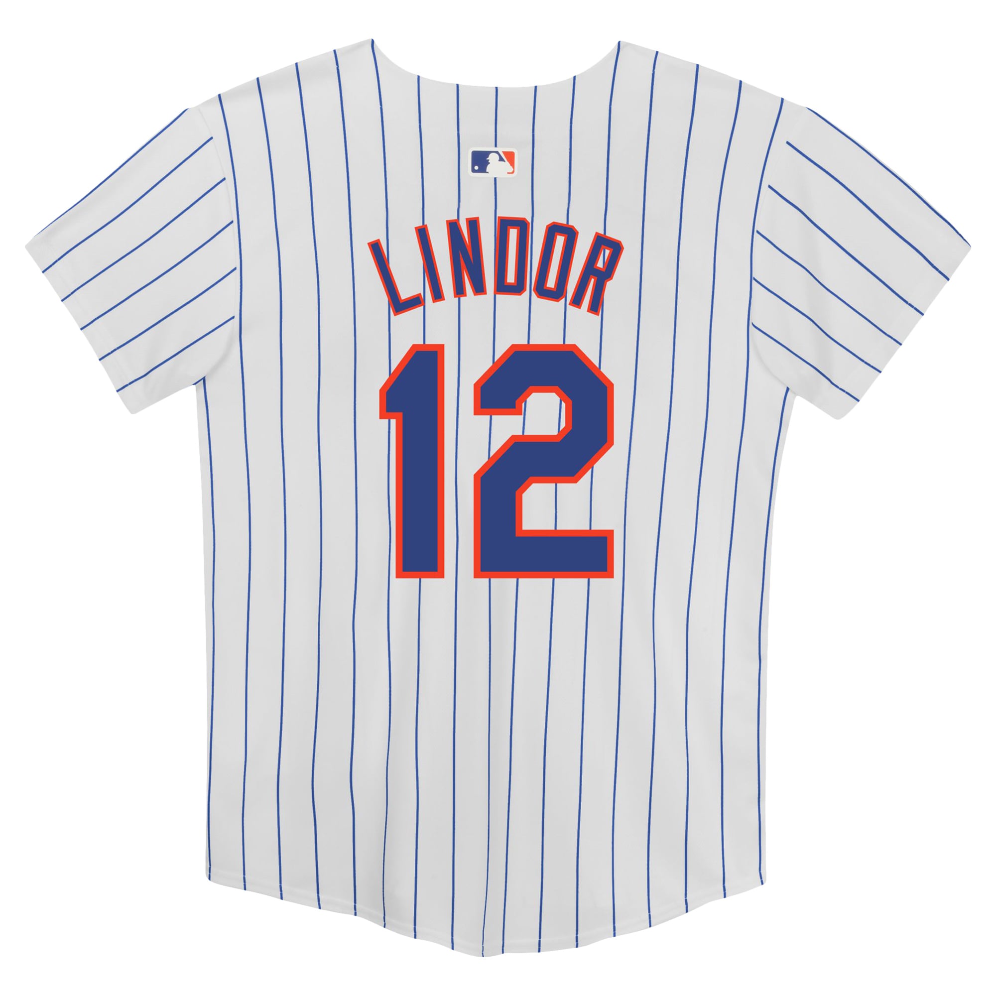 Maillot de jeu à domicile Nike Francisco Lindor pour enfants d'âge préscolaire, blanc, New York Mets