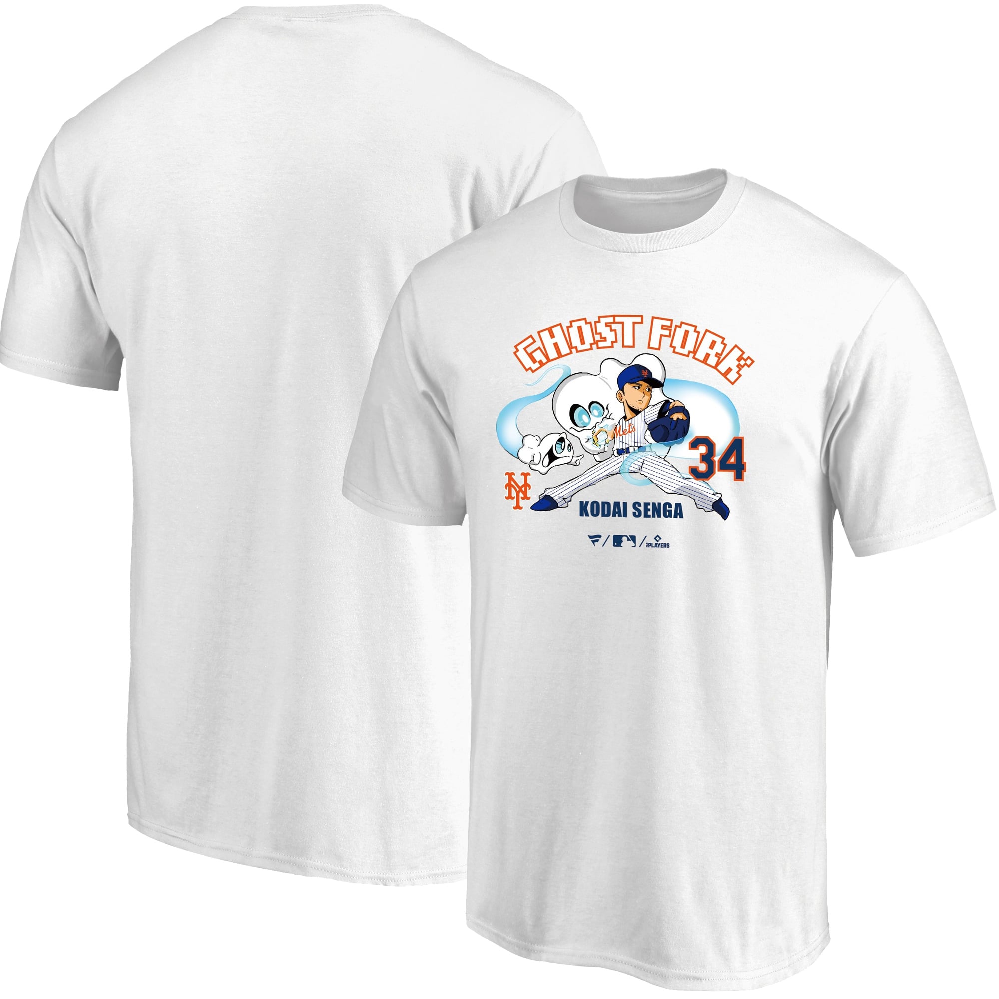 Fanatics メッツ 千賀滉大 ゴーストフォーク イラスト Tシャツ ホワイト