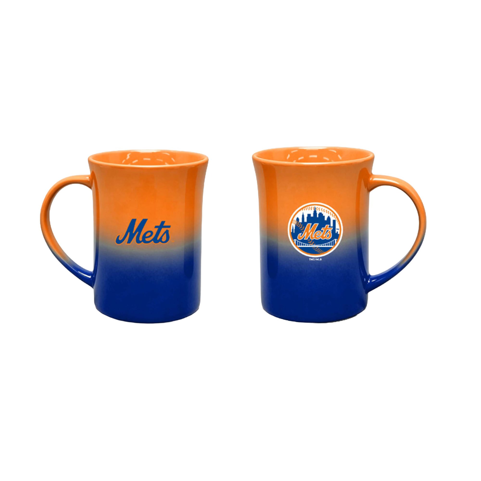 The Memory Company New York Mets Two-Pack 15oz. Ceramic Ombre Mug Set